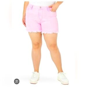 ULTRA HI-RISE JEANS SHORTS PINK sz 21/35 sz18